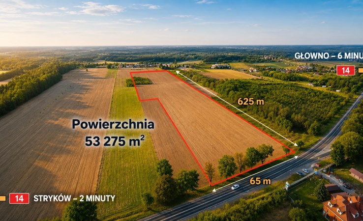 działka na sprzedaż - Stryków (gw), Bratoszewice